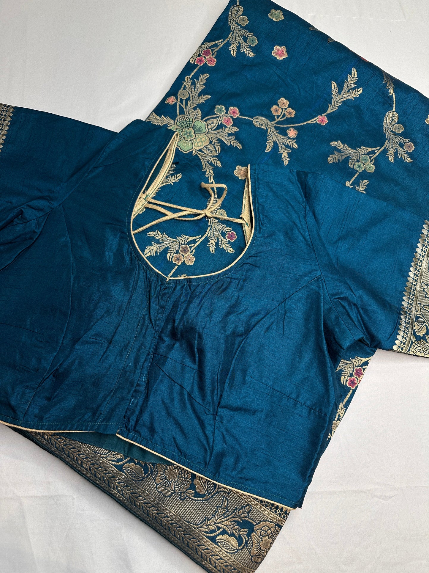 Munga Silk Teal Blue Saree