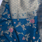 Munga Silk Teal Blue Saree
