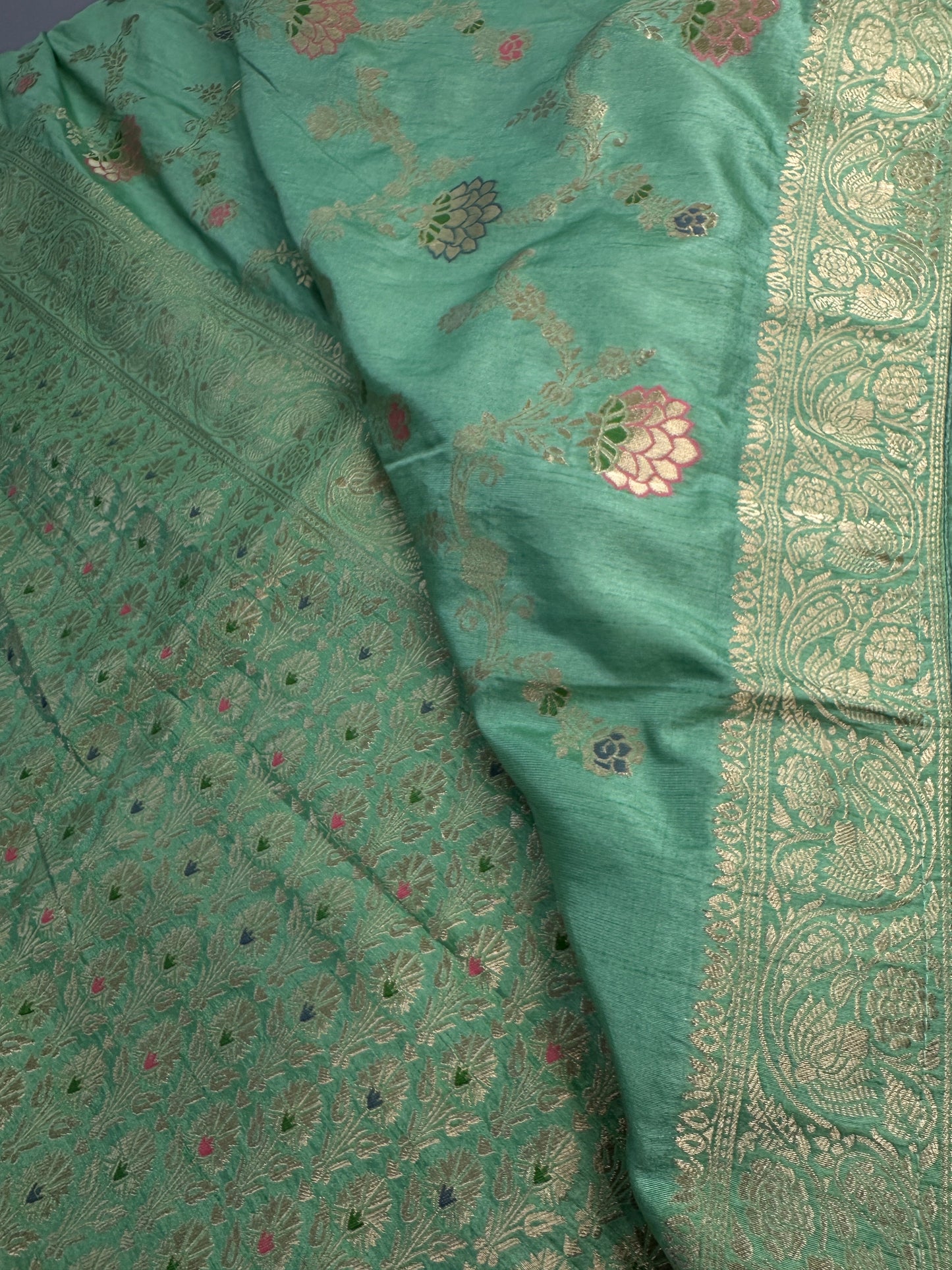 Munga Silk Green Saree