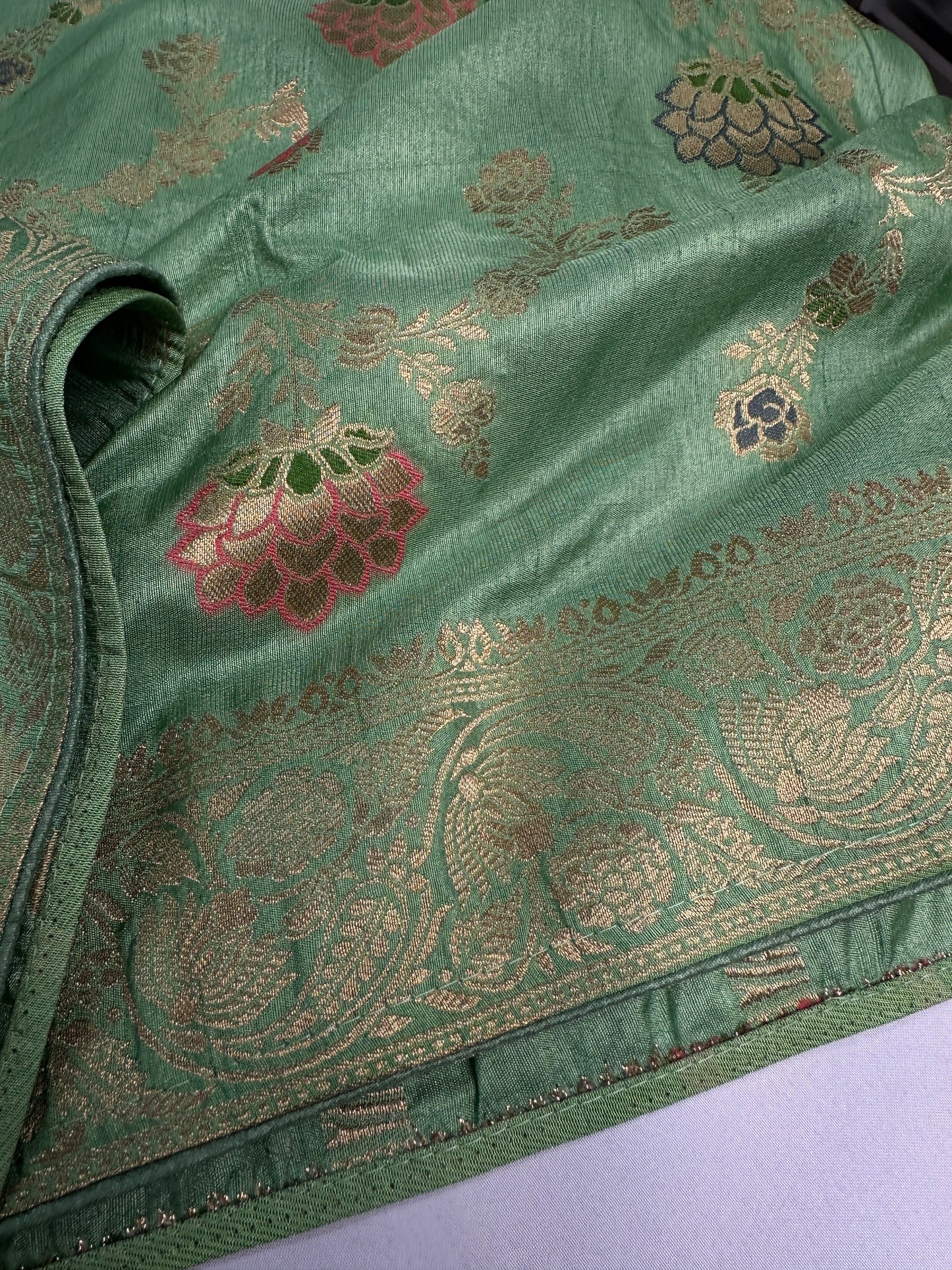 Munga Silk Green Saree