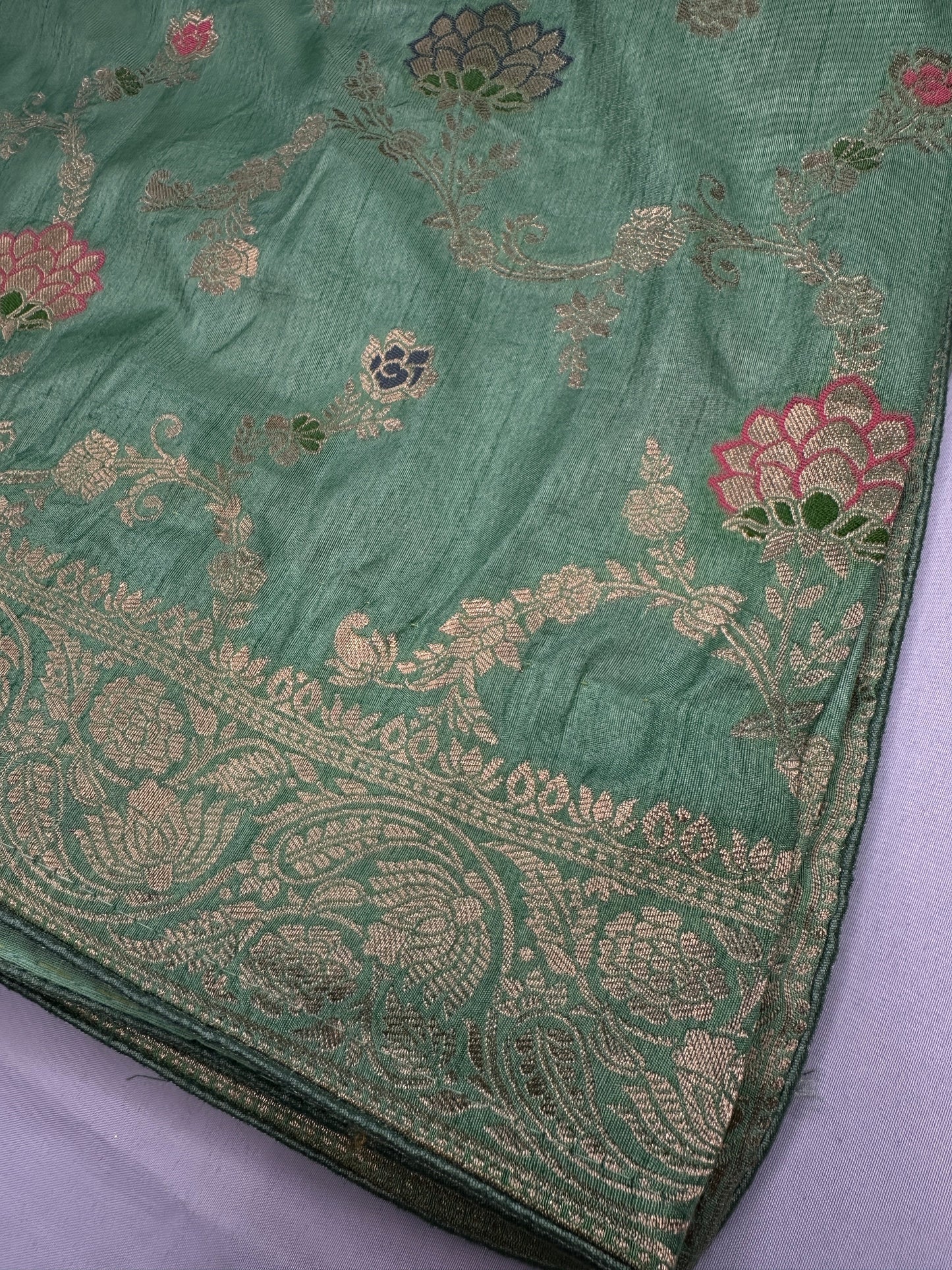 Munga Silk Green Saree
