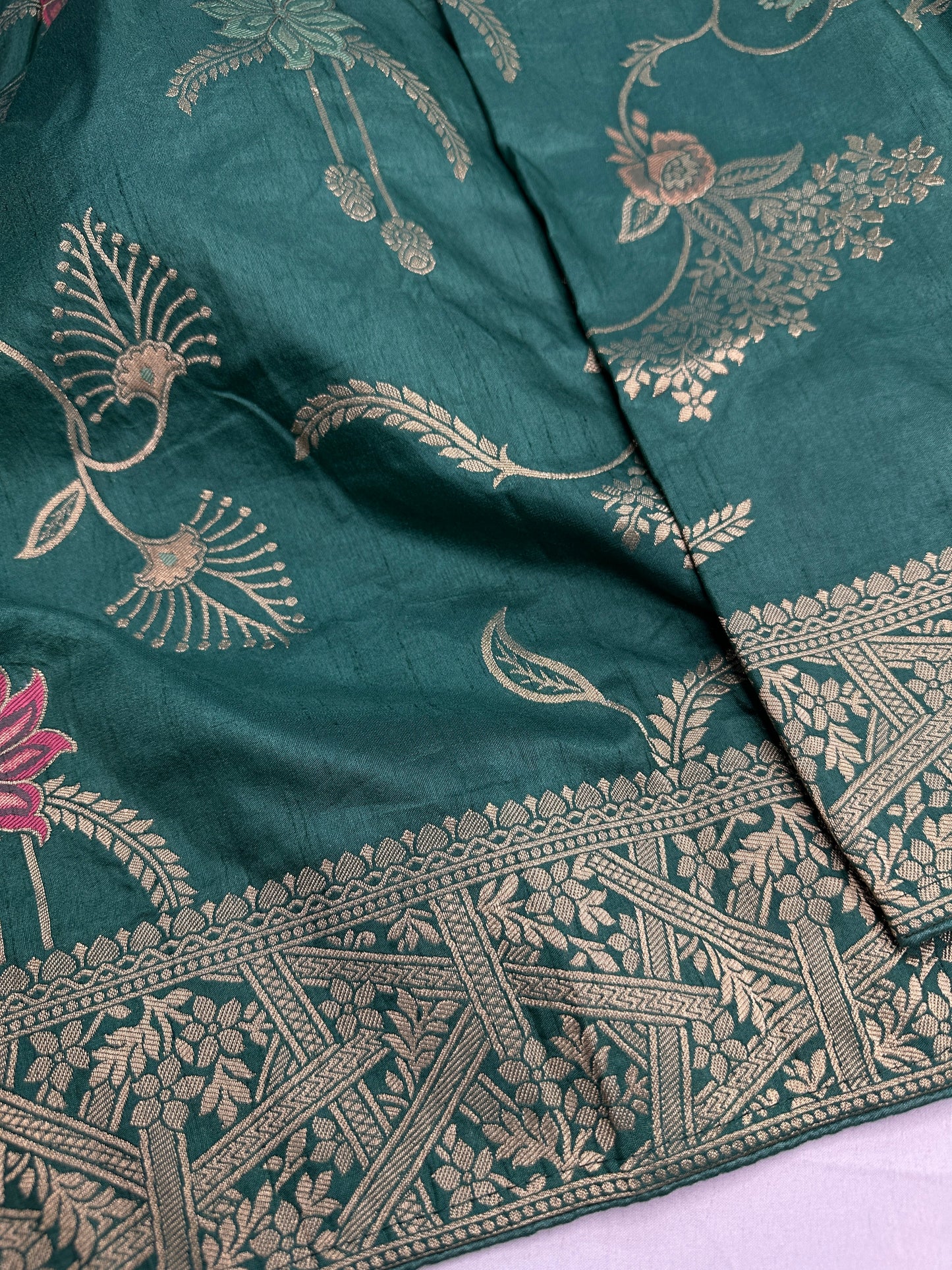 Munga Silk Green Saree