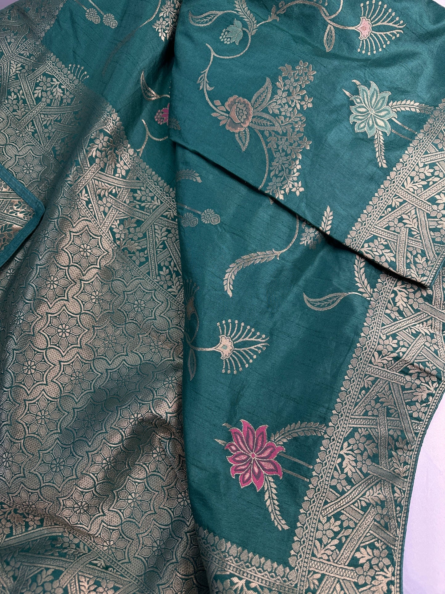 Munga Silk Green Saree