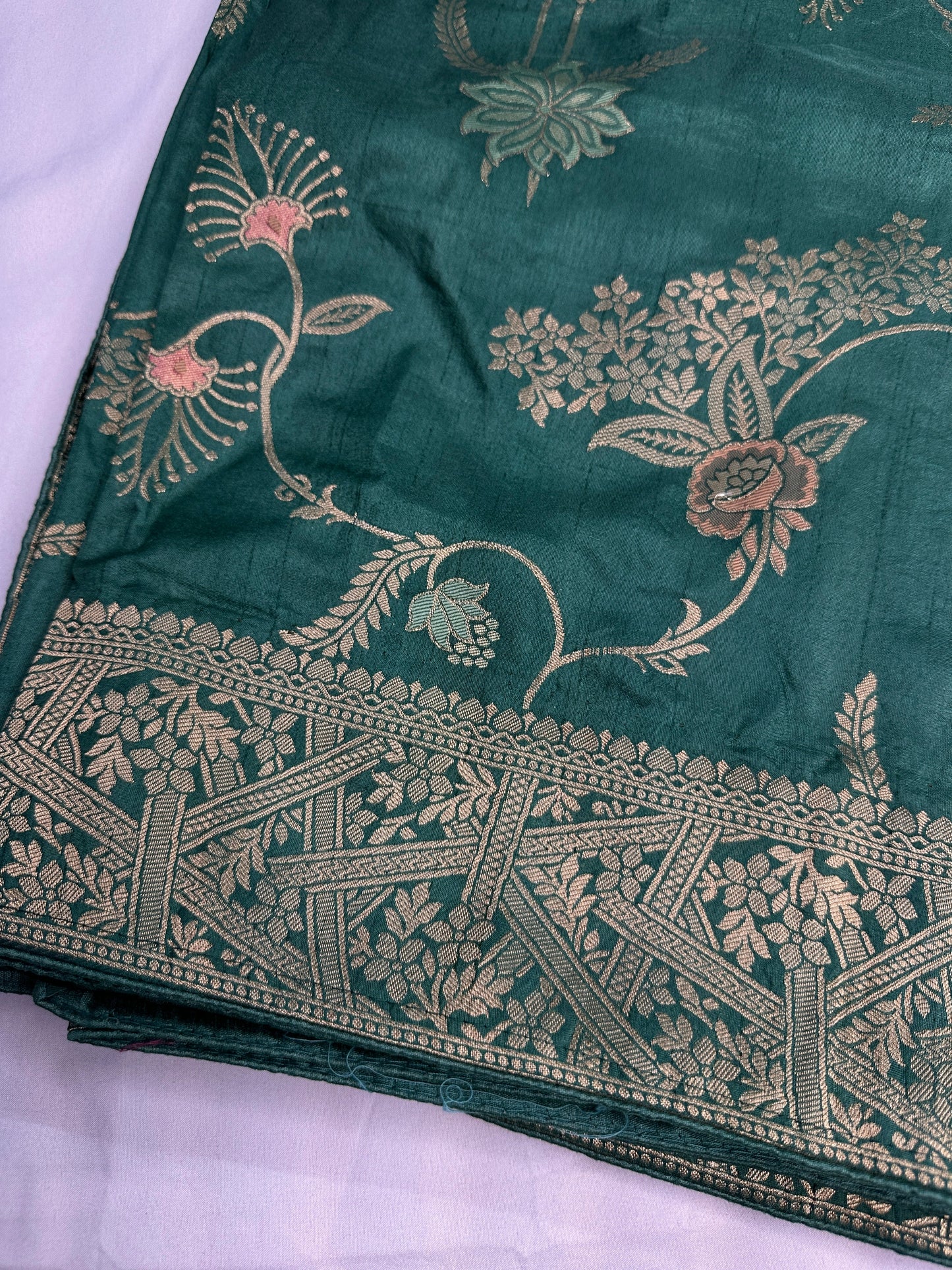 Munga Silk Green Saree