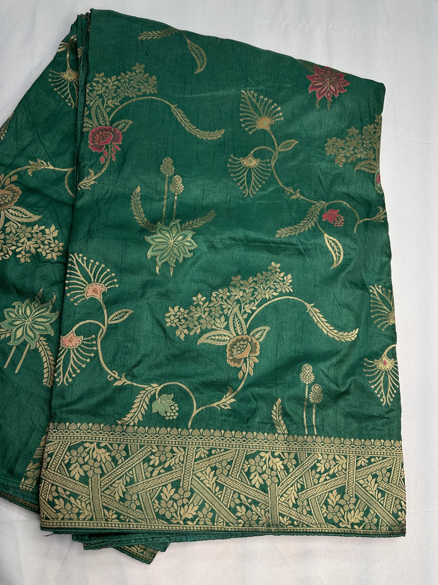 Munga Silk Green Saree