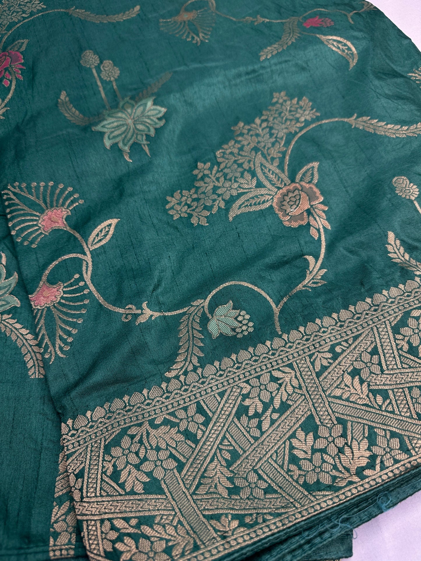 Munga Silk Green Saree