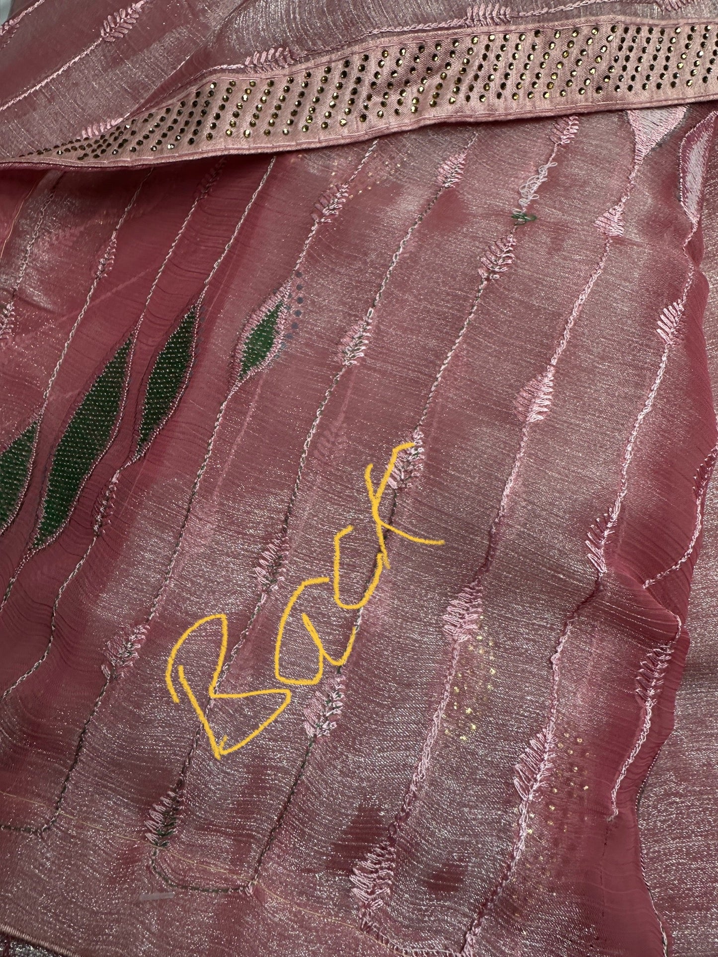 PinkTissue Work Party Wear Saree