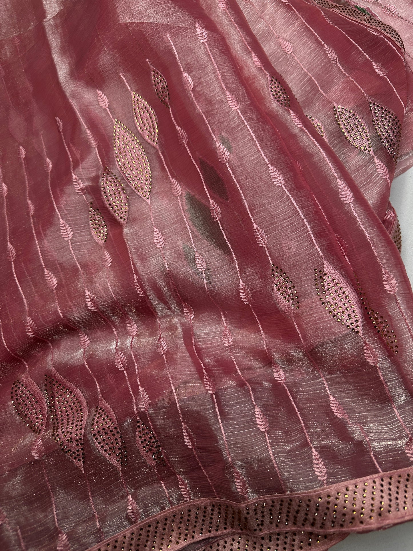 PinkTissue Work Party Wear Saree