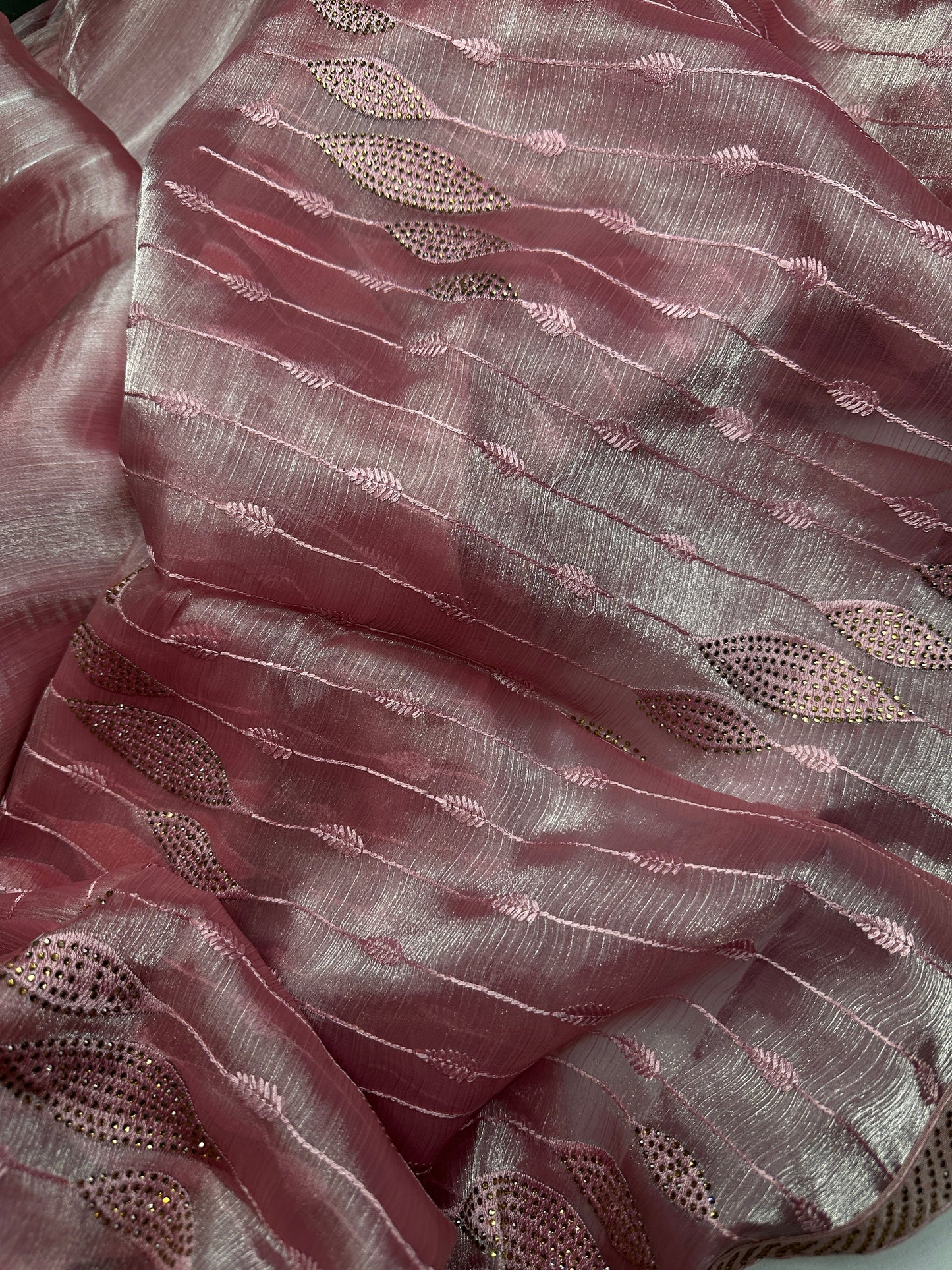 PinkTissue Work Party Wear Saree
