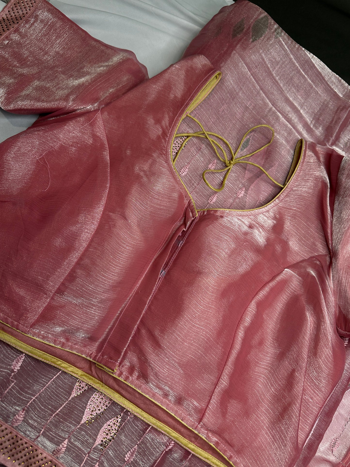 PinkTissue Work Party Wear Saree