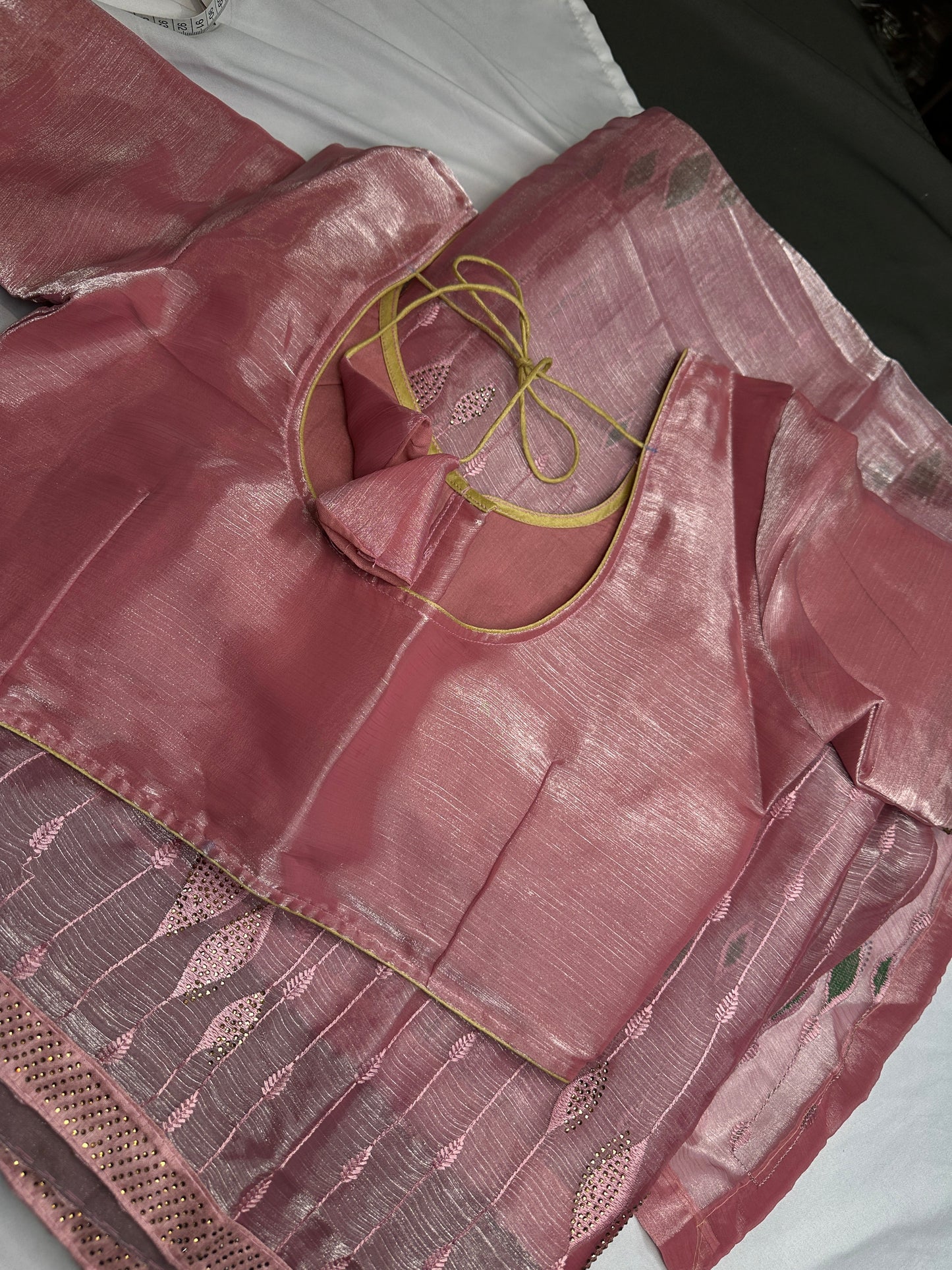 PinkTissue Work Party Wear Saree