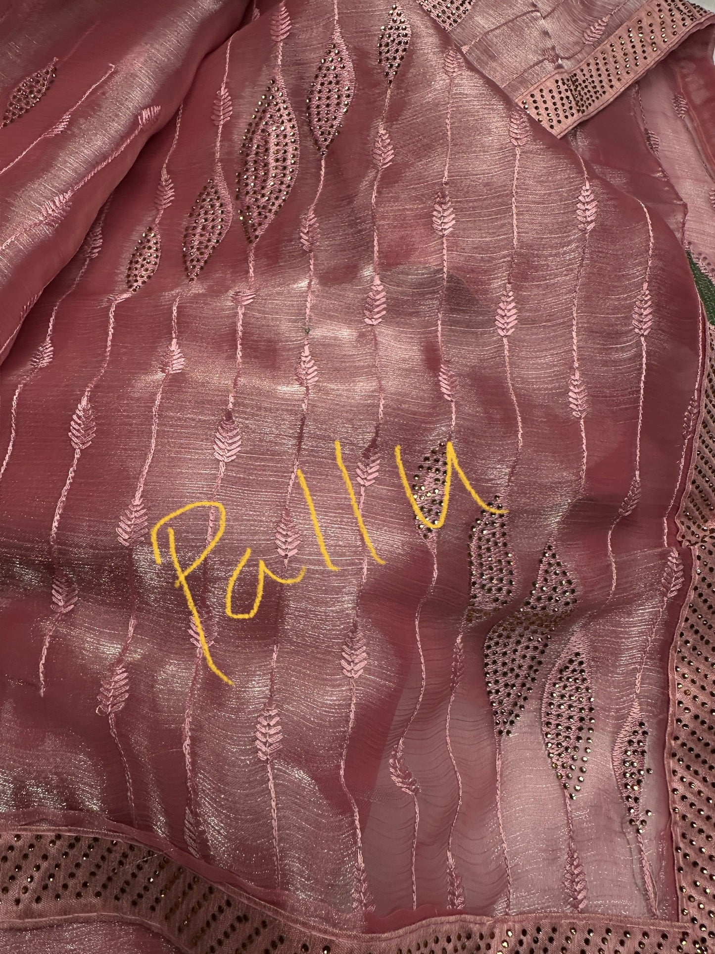 PinkTissue Work Party Wear Saree