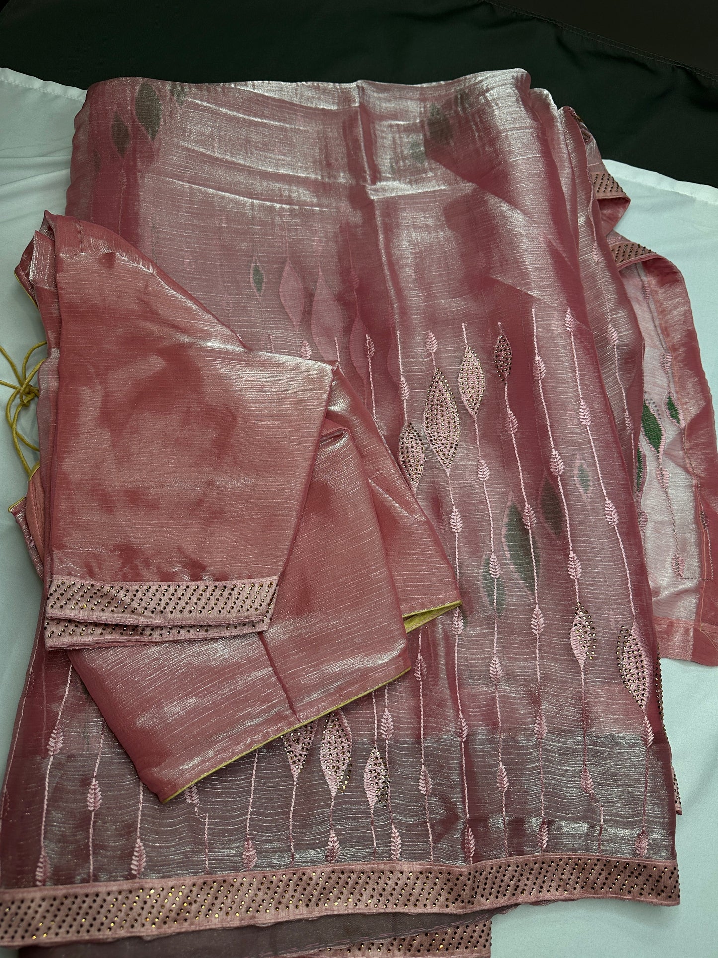 PinkTissue Work Party Wear Saree