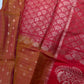 Mustard Yellow Red Semi Uppada Silk Butta Saree