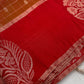 Mustard Yellow Red Semi Uppada Silk Butta Saree