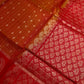 Mustard Yellow Red Semi Uppada Silk Butta Saree