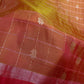 Mustard Yellow Red Semi Uppada Silk Butta Saree