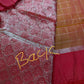 Mustard Yellow Red Semi Uppada Silk Butta Saree