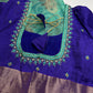 Green Blue Semi Uppada Silk Butta Saree