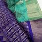Green Blue Semi Uppada Silk Butta Saree
