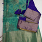 Green Blue Semi Uppada Silk Butta Saree
