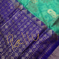 Green Blue Semi Uppada Silk Butta Saree