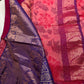 Pink Blue Kanchi Border Silk Saree
