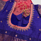 Pink Blue Kanchi Border Silk Saree