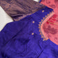 Pink Blue Kanchi Border Silk Saree
