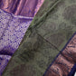 Green Blue Kanchi Border Silk Saree