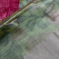 Green Pink Semi Uppada Silk Butta Saree
