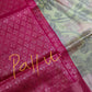 Green Pink Semi Uppada Silk Butta Saree