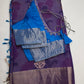 Purple Semi Uppada Silk Butta Saree