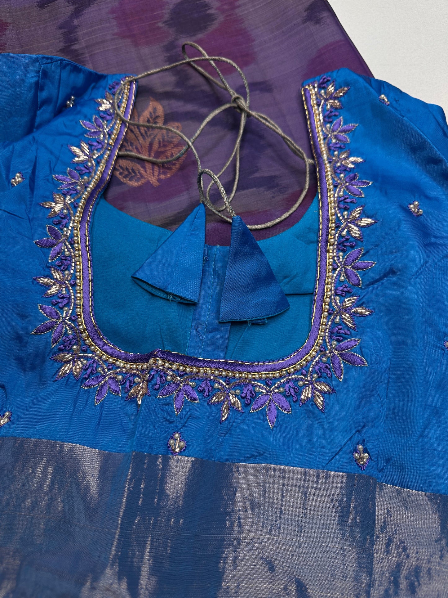 Purple Semi Uppada Silk Butta Saree