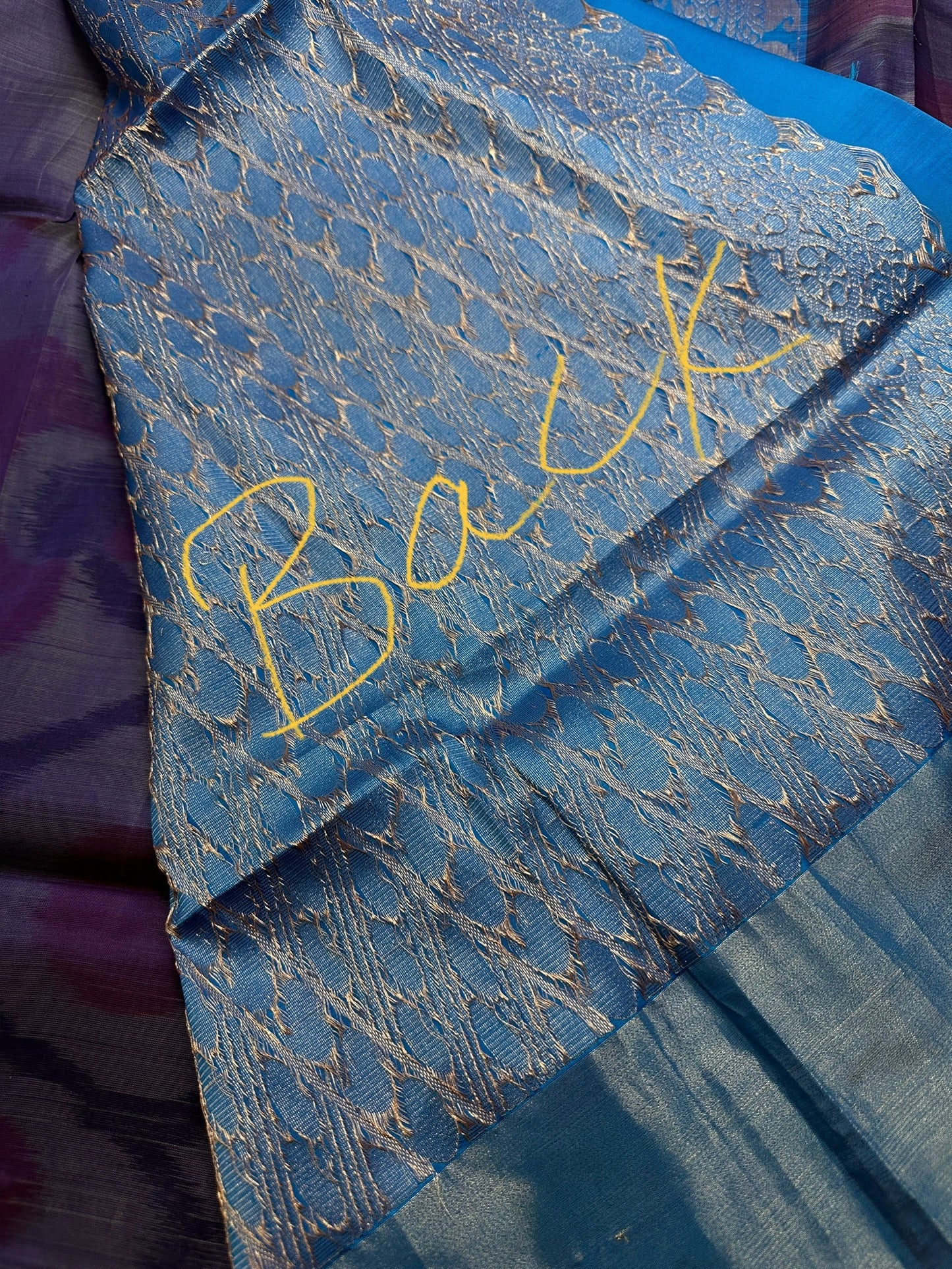 Purple Semi Uppada Silk Butta Saree