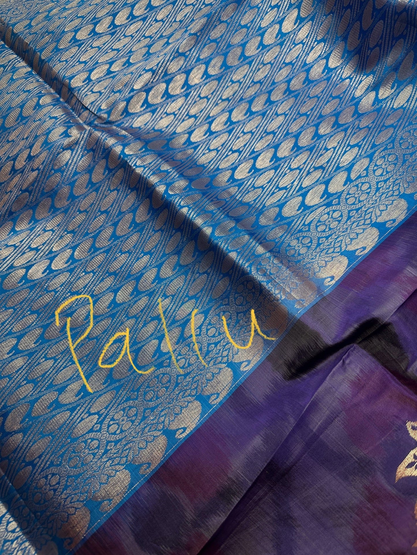 Purple Semi Uppada Silk Butta Saree