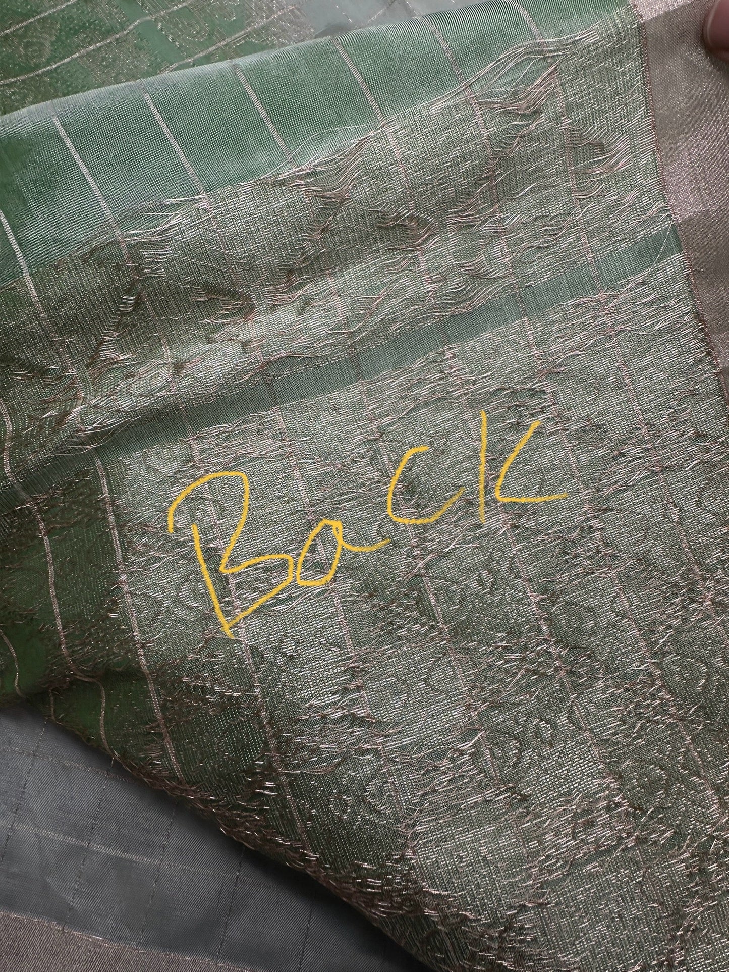 Green Semi Uppada Silk Butta Saree