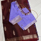 Small Border Uppada Silk Brown Purple Saree