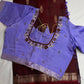 Small Border Uppada Silk Brown Purple Saree