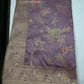 Munga Silk Lavender Purple Saree