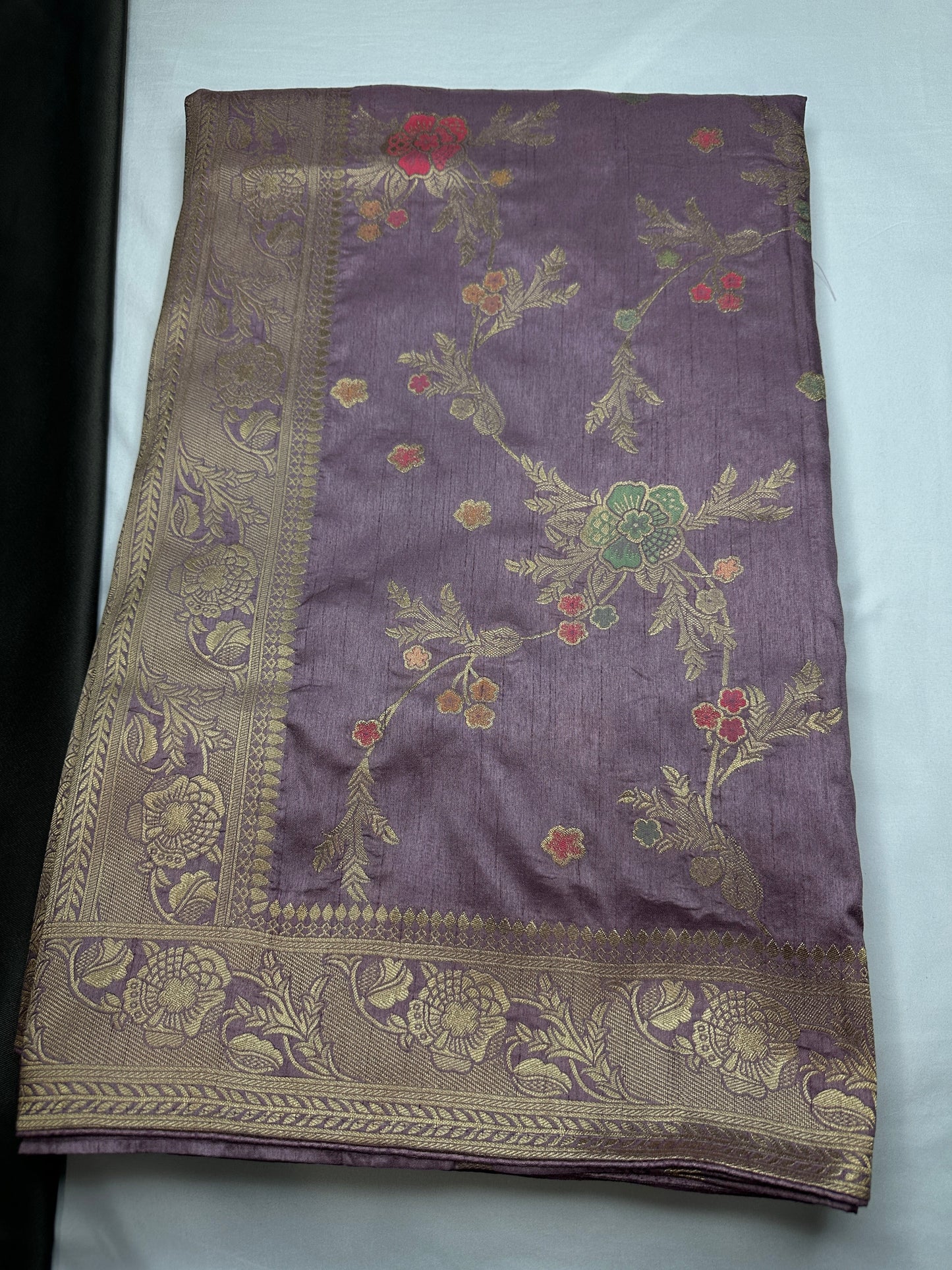 Munga Silk Lavender Purple Saree
