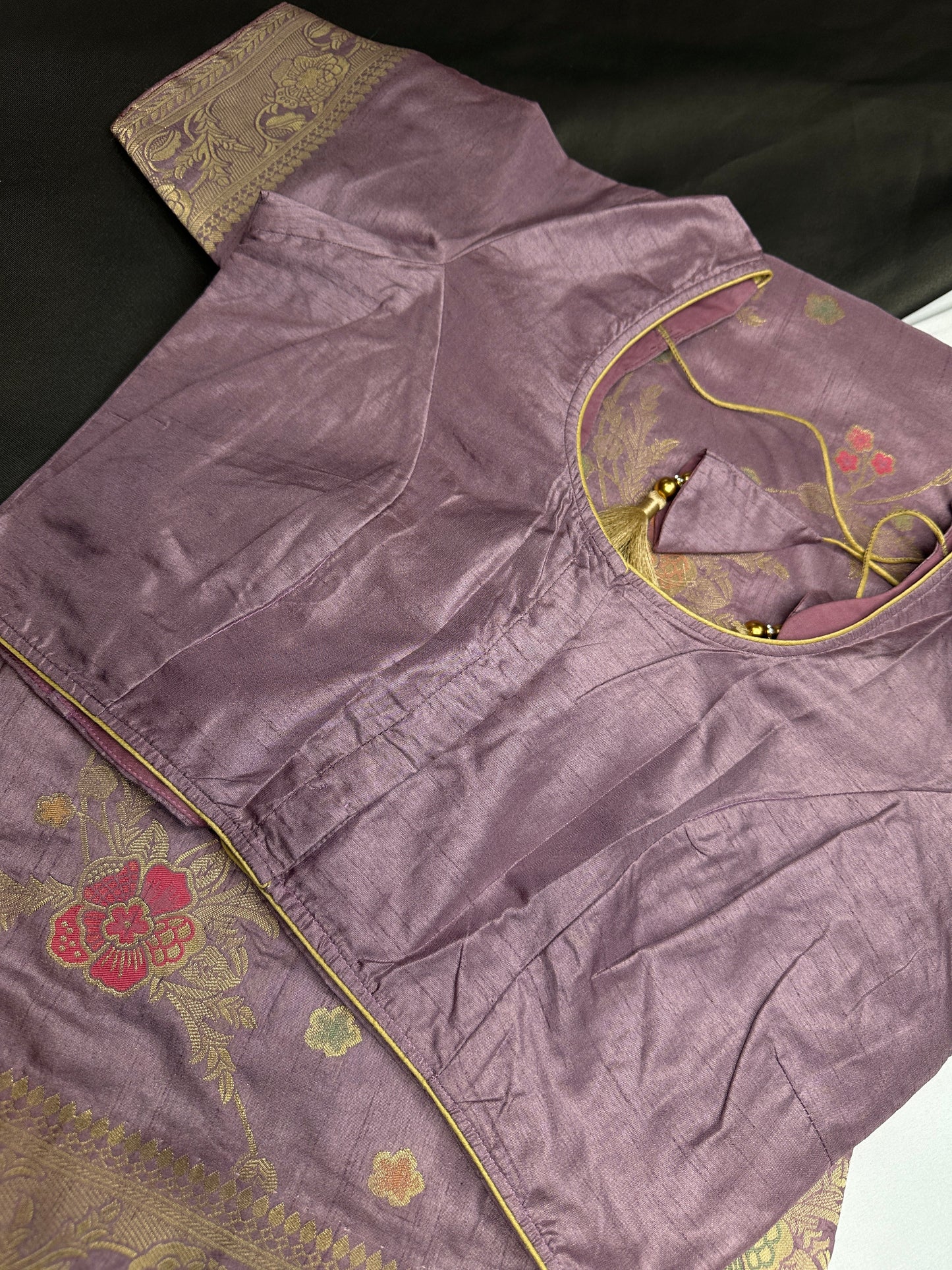 Munga Silk Lavender Purple Saree