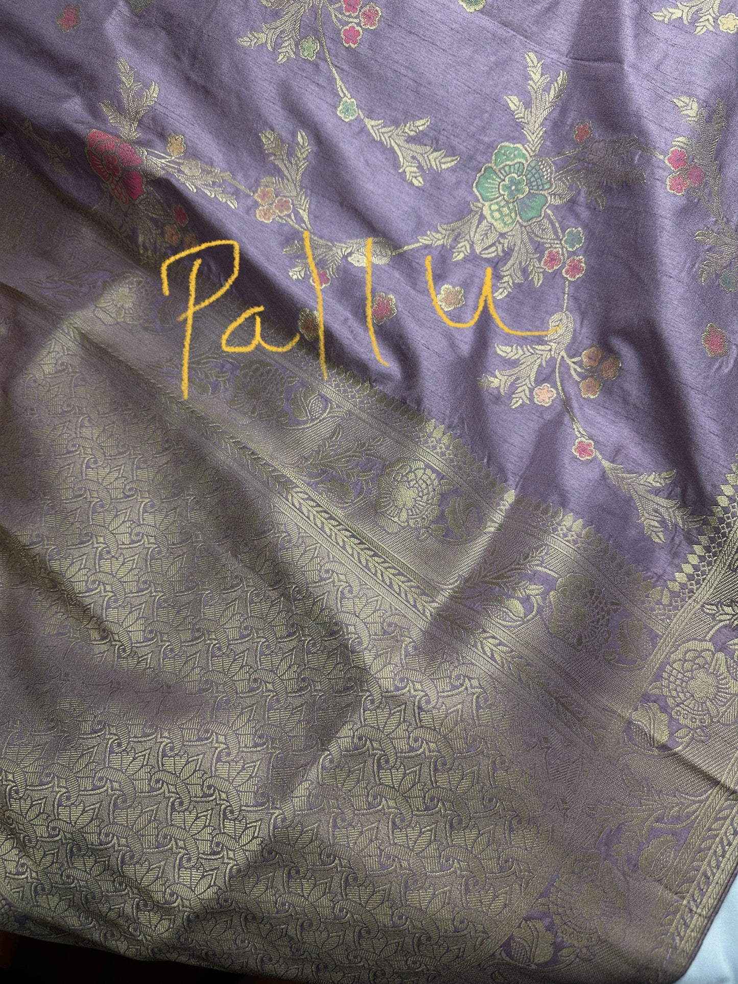 Munga Silk Lavender Purple Saree