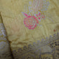 Banarsi Munga Silk Yellow Saree