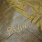 Banarsi Munga Silk Yellow Saree