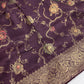 Banarsi Munga Silk Mauve Purple Saree