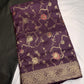 Banarsi Munga Silk Mauve Purple Saree