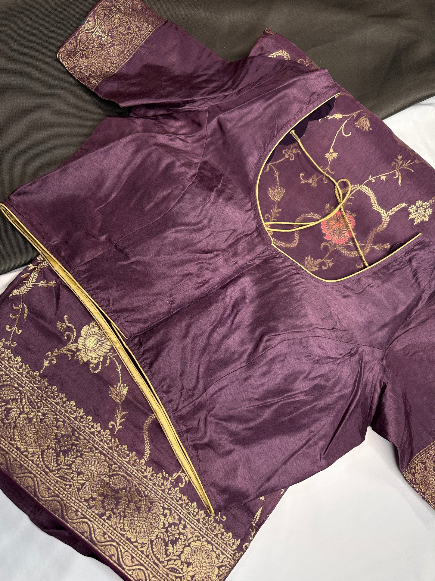 Banarsi Munga Silk Mauve Purple Saree