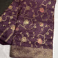 Banarsi Munga Silk Mauve Purple Saree