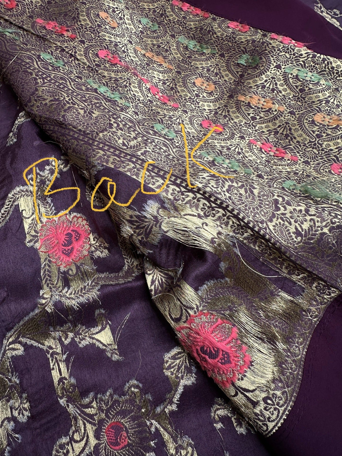Banarsi Munga Silk Mauve Purple Saree